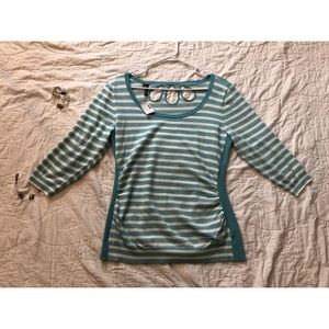 NWT Maurice’s Aqua/White Striped Sweater Sz XL!